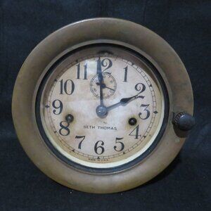 VTG Seth Thomas Ships Deck/Boat Clock WW II U.S. Navy Collectors Piece